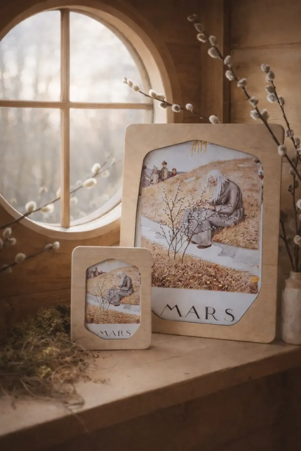 Abgeeckt luxe wissellijst A4 berkenhout naturel