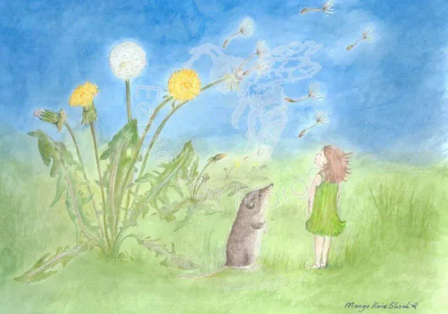 Ginger Fairy Eentje van Margo kaart paardenbloem