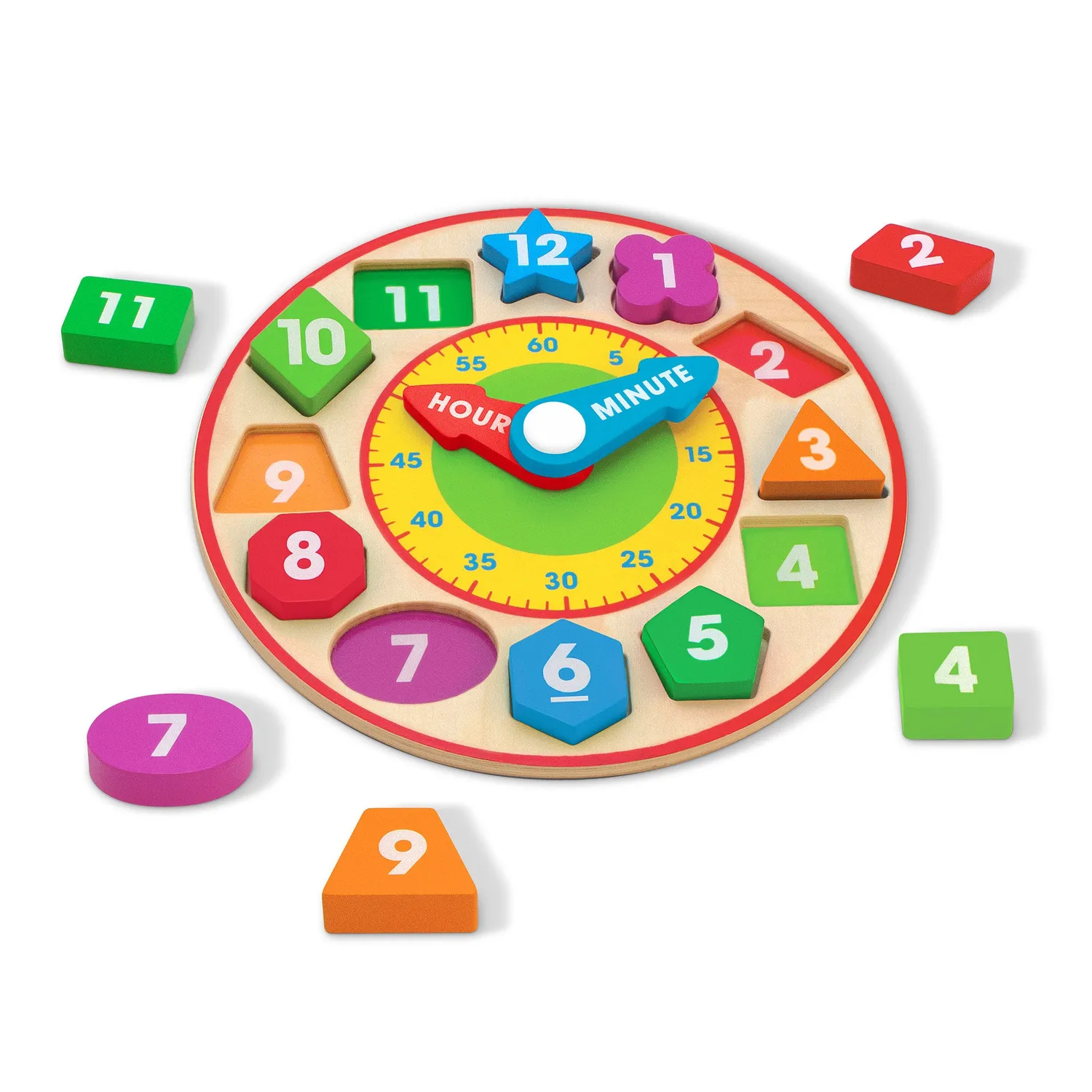 Melissa & Doug Shape Sorting Clock vormenklok hout