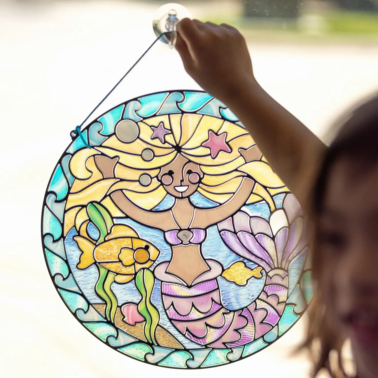 Melissa & Doug Stained Glass Mermaid raamhanger 3-5 jaar