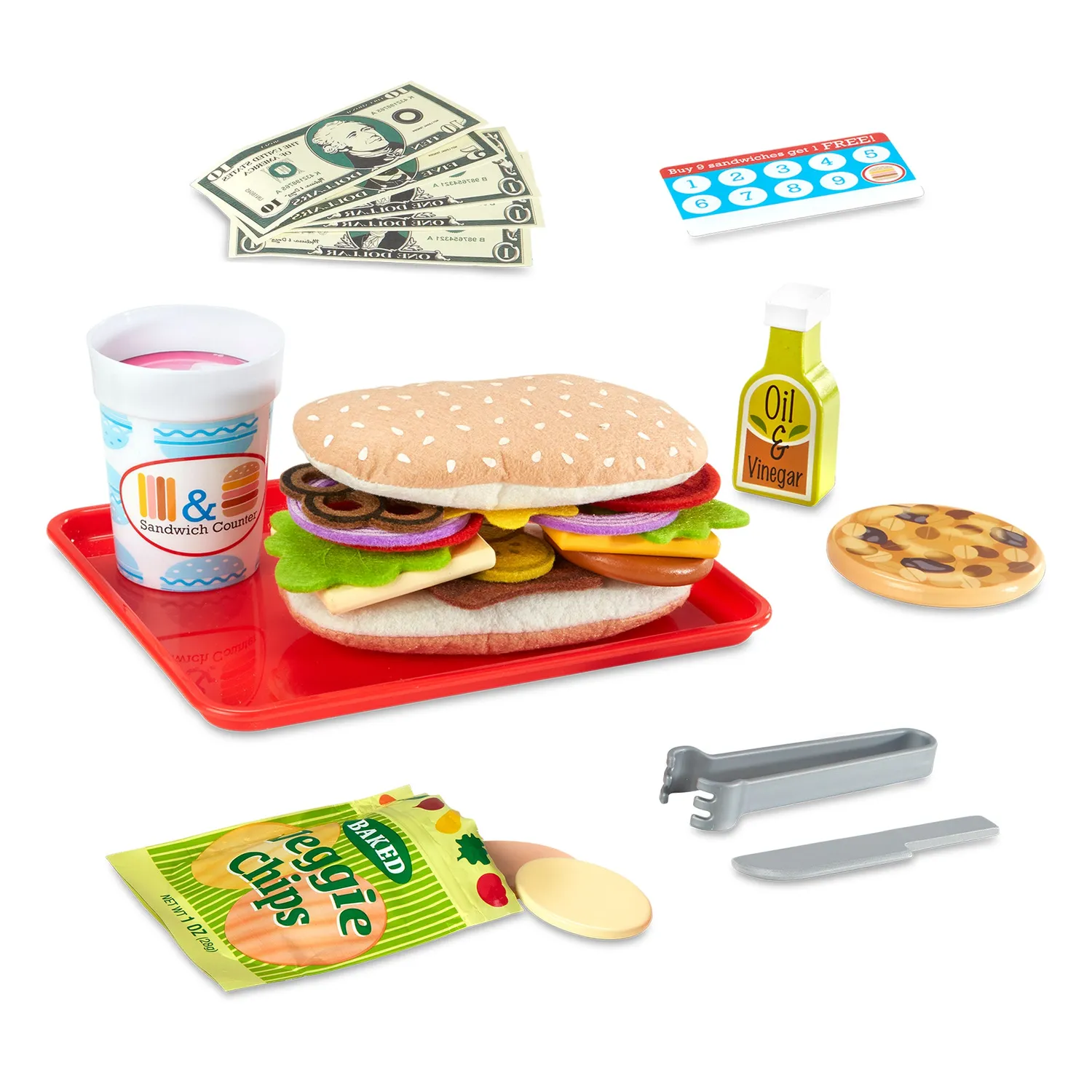 Melissa & Doug Slice & Stack Sandwich Counter 52-delig