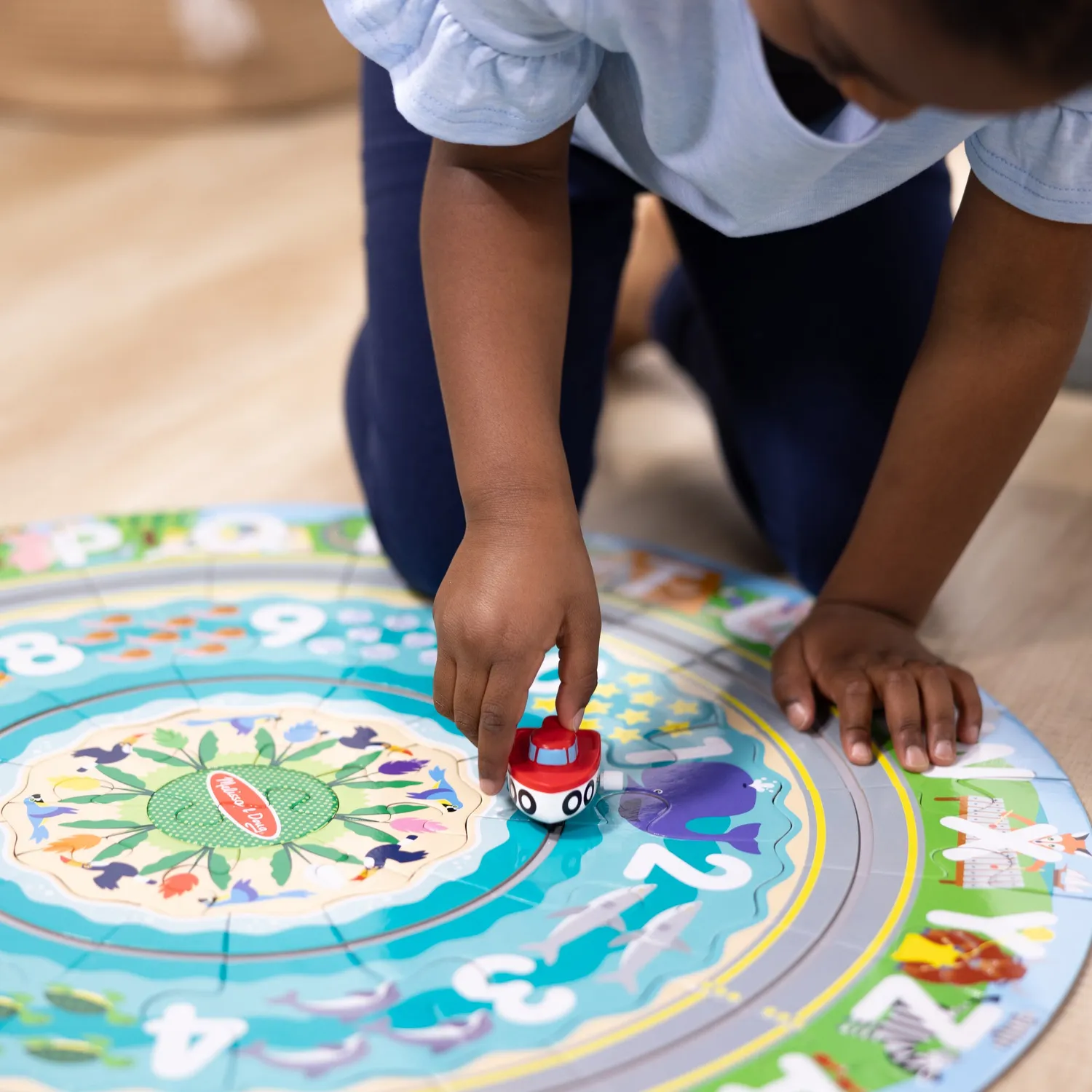 Melissa & Doug Round the Shore Tracks vloerpuzzel 48 stukjes leerzaam