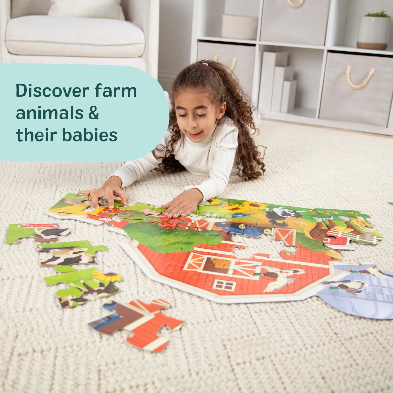 Melissa & Doug Busy Barn vloerpuzzel 32 stukjes schuurvorm