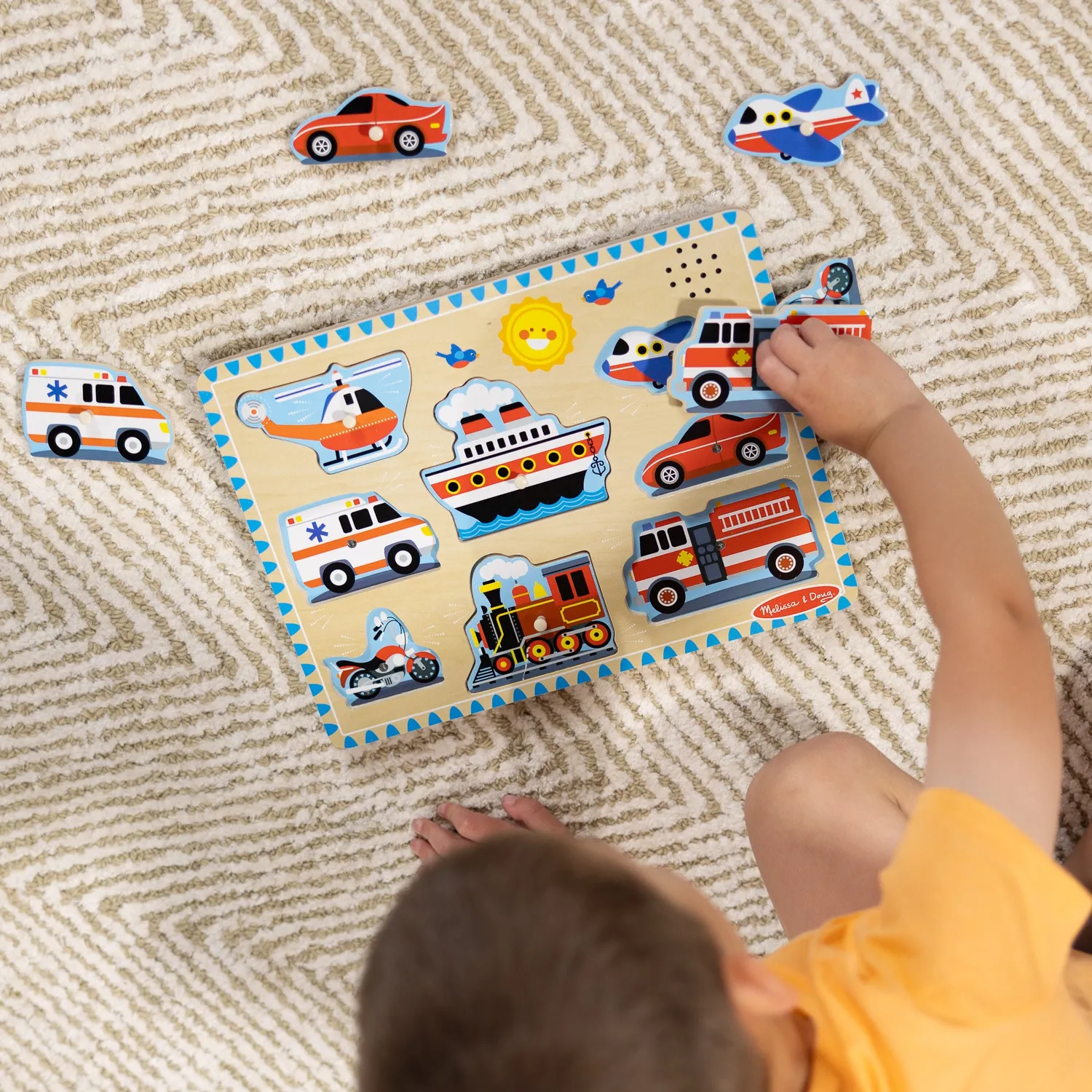 Melissa & Doug geluidspuzzel 2-pack boerderij voertuigen