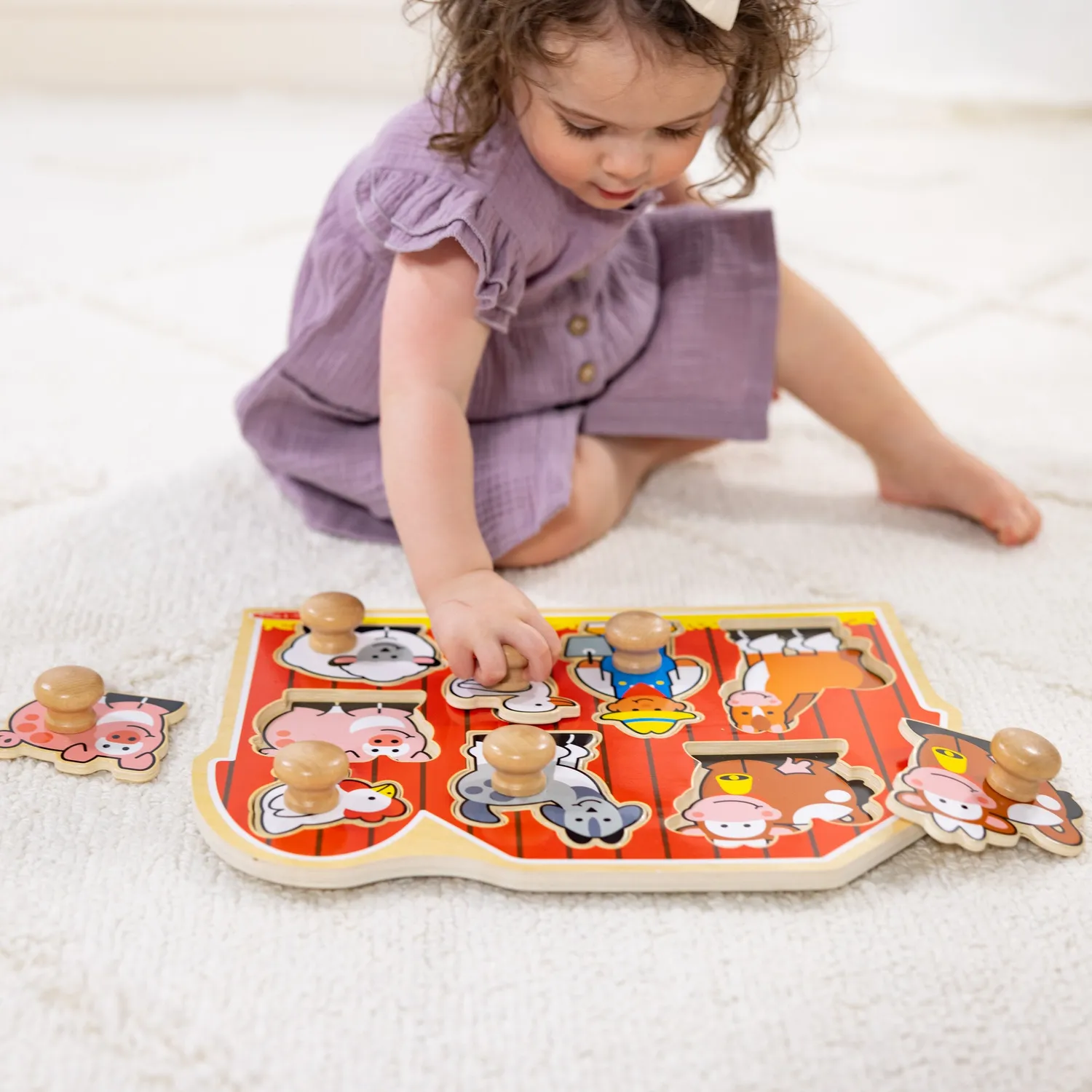 Melissa & Doug Farm Friends Jumbo puzzel 8 stukjes hout