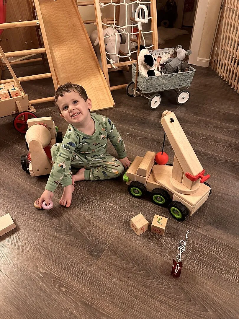 Guidecraft Block Science Big Wrecking Ball Truck sloopwagen