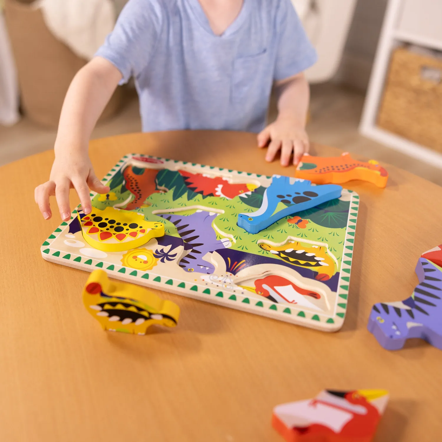 Melissa & Doug Dinosaurs houten puzzel 7 stukjes