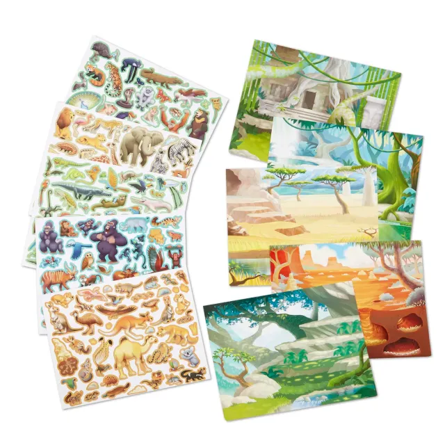 Melissa & Doug Jungle Herbruikbaar Stickerboek Savanne