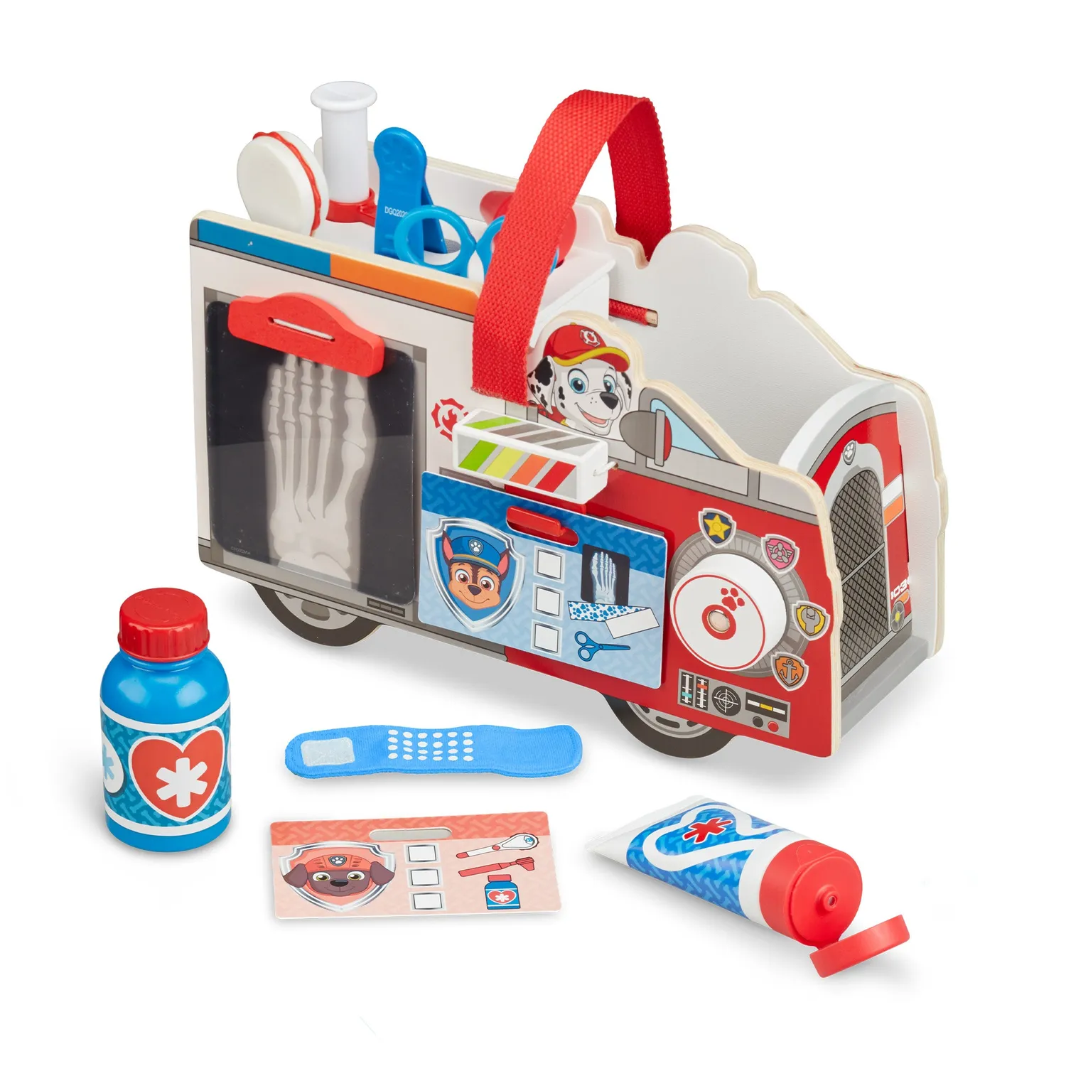 Melissa & Doug PAW Patrol Marshall's Wooden Rescue Caddy doktersset 14-delig