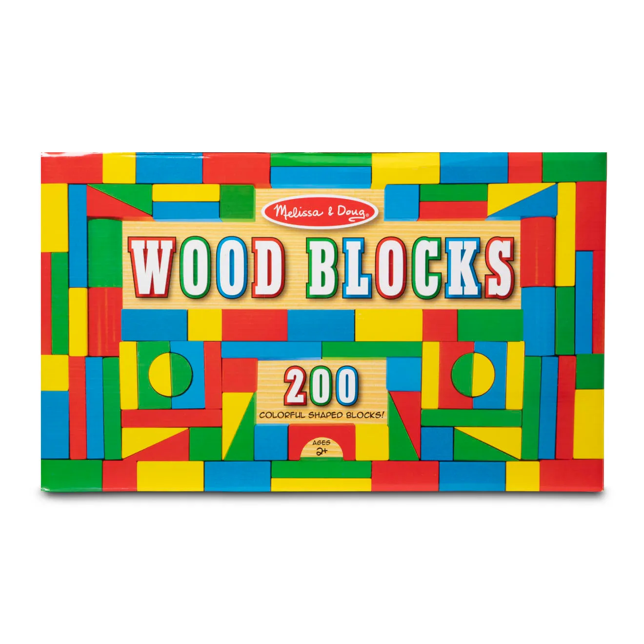 Melissa & Doug houten bouwblokken 200 stuks 4 kleuren