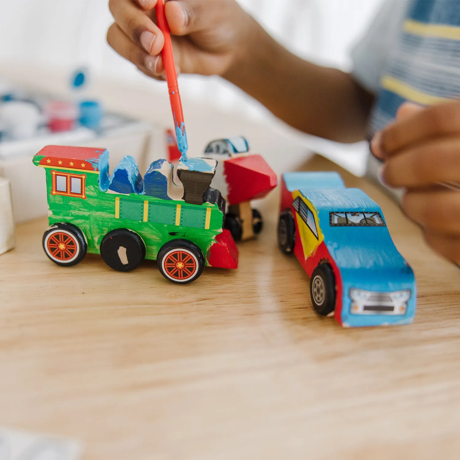 Melissa & Doug Created by Me knutselset voertuigen 3-pack hout