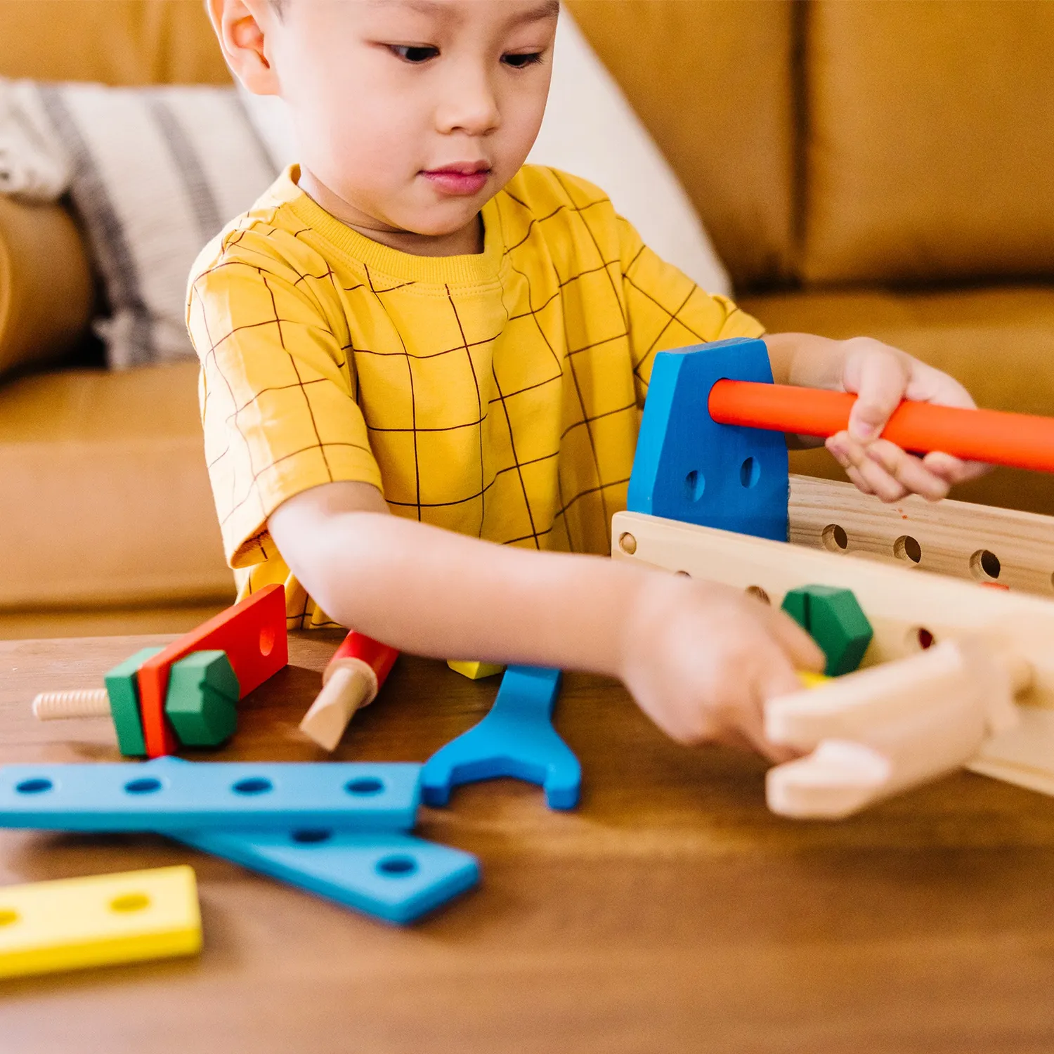 Melissa & Doug Wooden Take-Along Tool Kit Gereedschapskist 24-delig