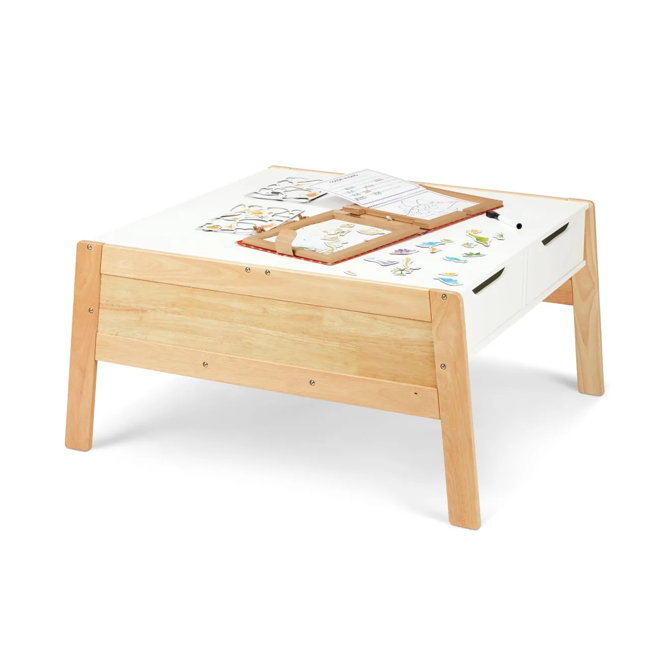 Melissa & Doug Wooden Art Activity Table speeltafel met bakken hout