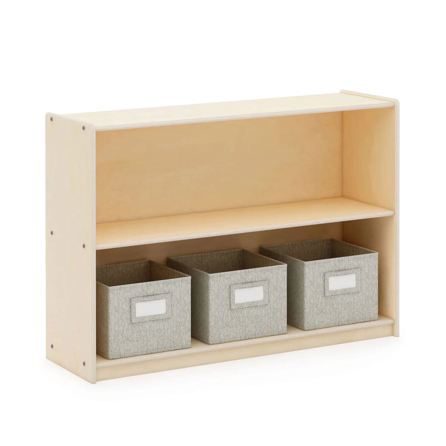 Guidecraft EdQ 2-Shelf opbergkast 30 inch berk wit