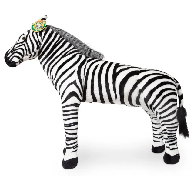 Melissa & Doug Zebra knuffel groot staand 76 cm