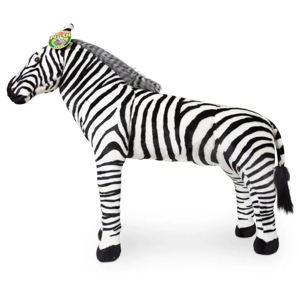 Melissa & Doug Zebra knuffel groot staand 76 cm