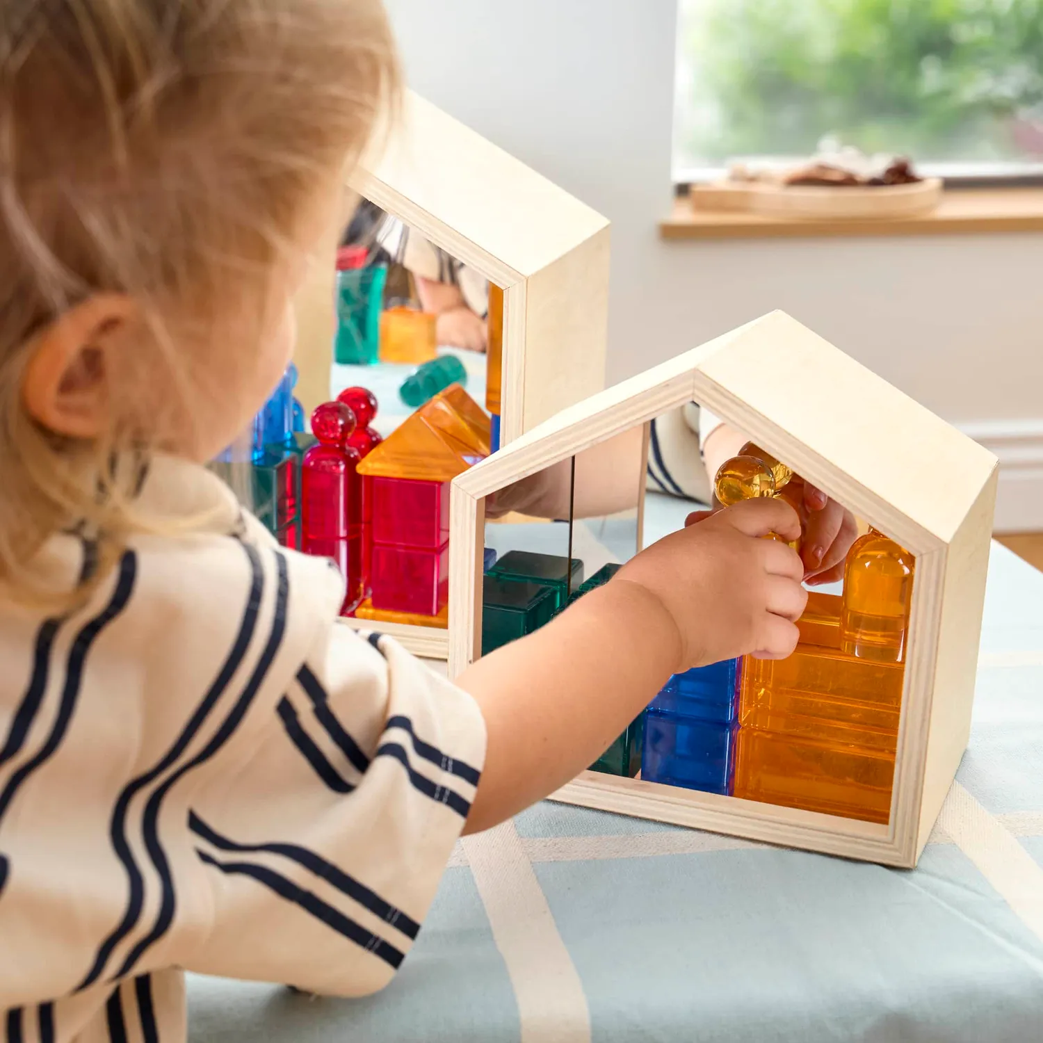 Guidecraft Nesting Mirror Houses spiegelblokken hout
