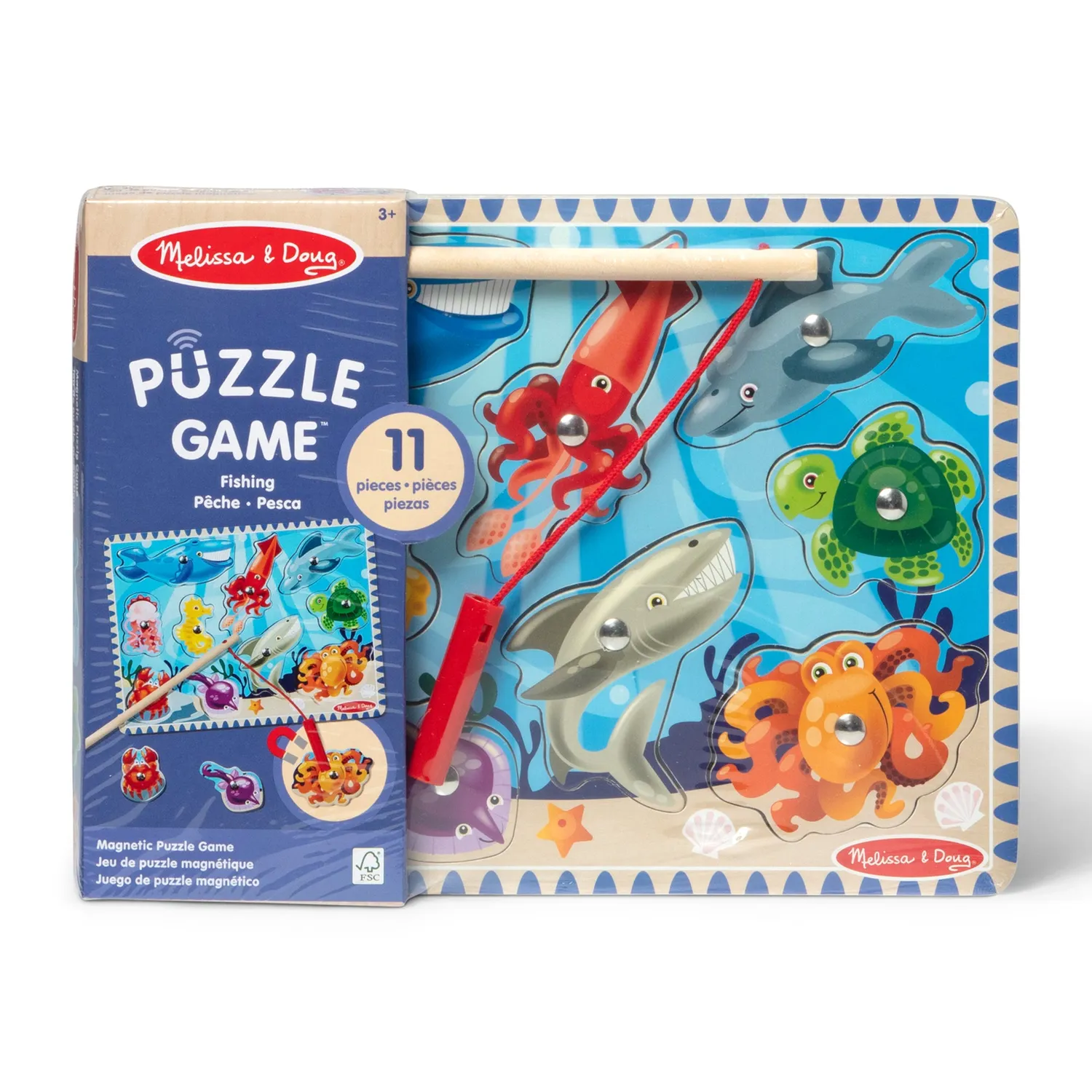 Melissa & Doug Fishing magnetisch visspel puzzel 10-delig hout
