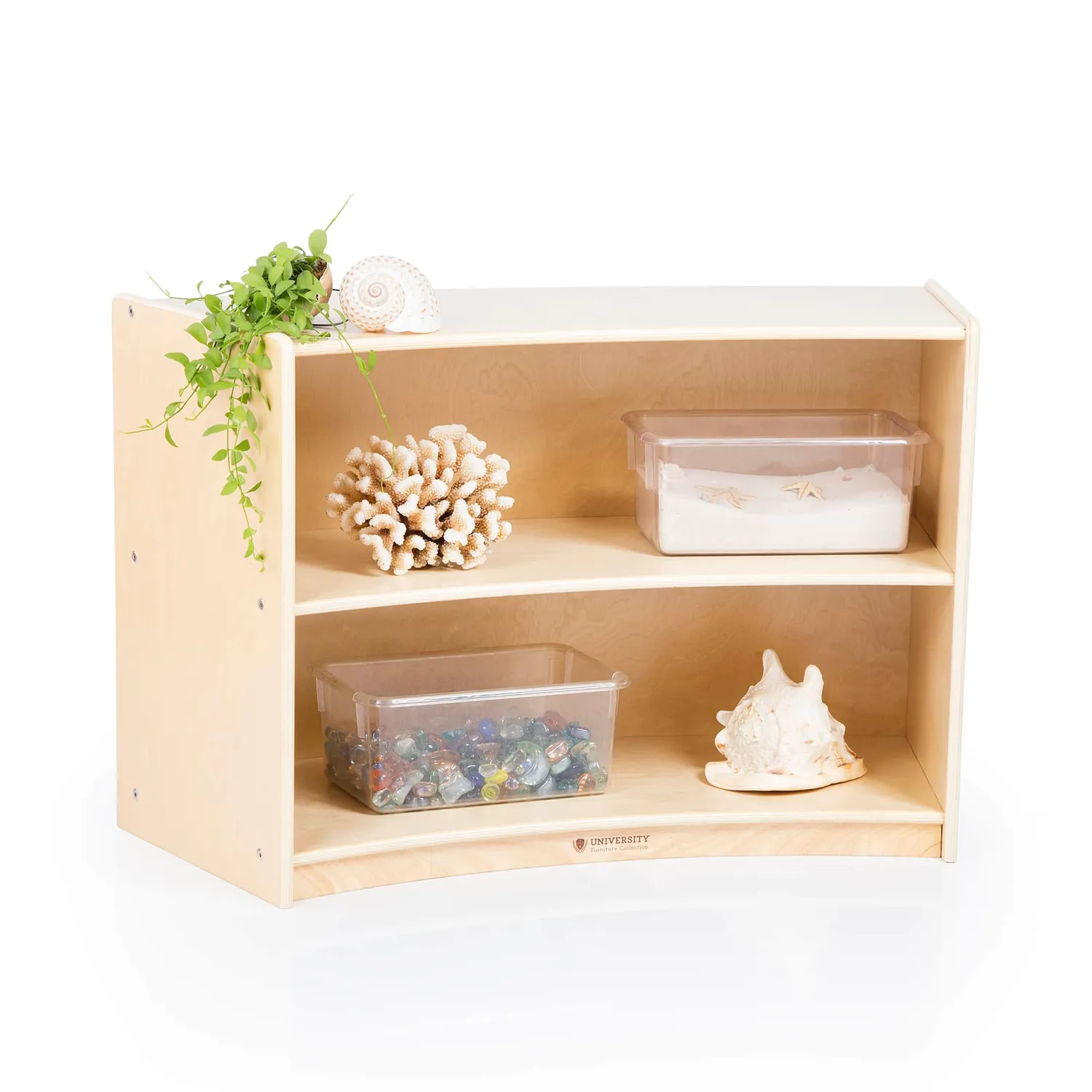 Guidecraft Curved Storage 24 opbergkast 2 vakken berken