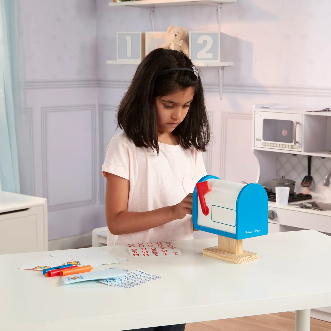 Melissa & Doug My Own Mailbox houten brievenbus speelgoed