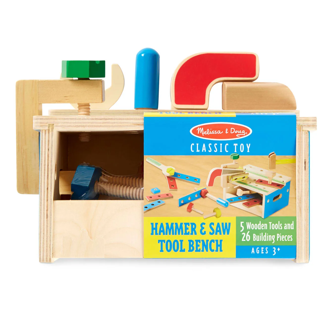 Melissa & Doug Hammer & Saw werkbank hout 32-delig