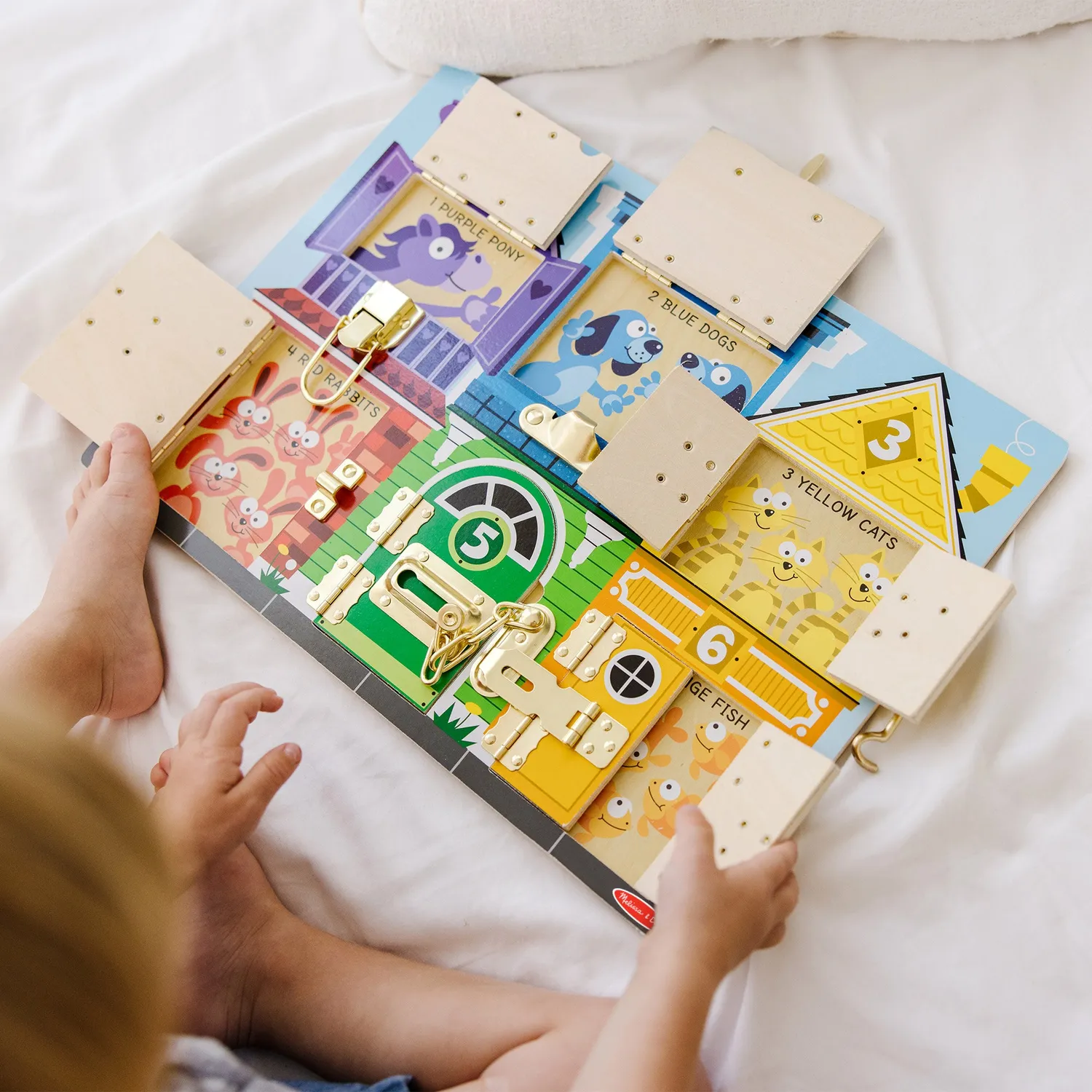 Melissa & Doug Latches Board houten slotjesbord dieren 3+ jaar