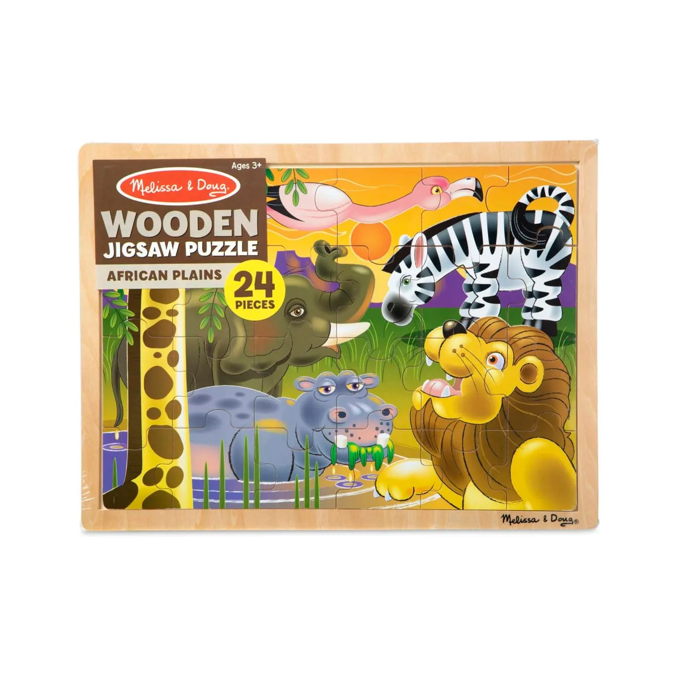 Melissa & Doug African Plains houten puzzel 24 stukjes