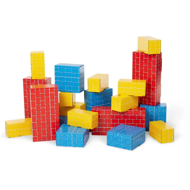 Melissa & Doug Jumbo Cardboard Blocks bouwblokken 24 stuks karton
