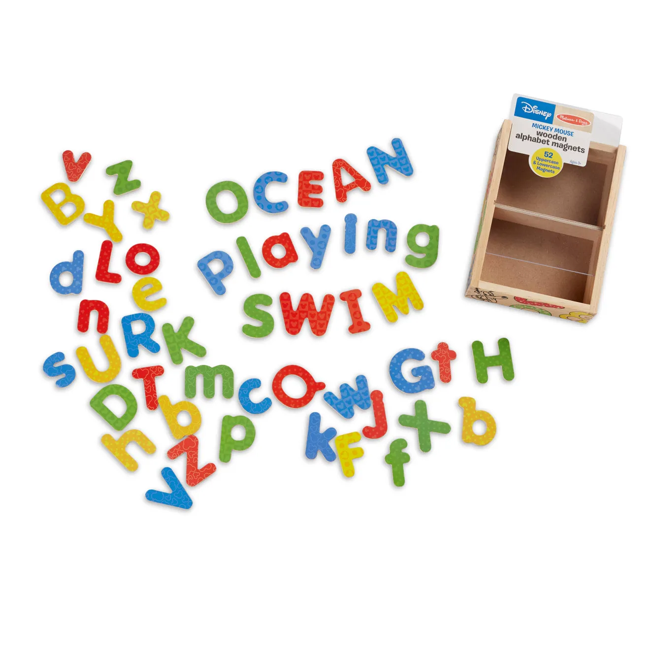 Melissa & Doug Mickey & Friends magneetletters hout 52-delig