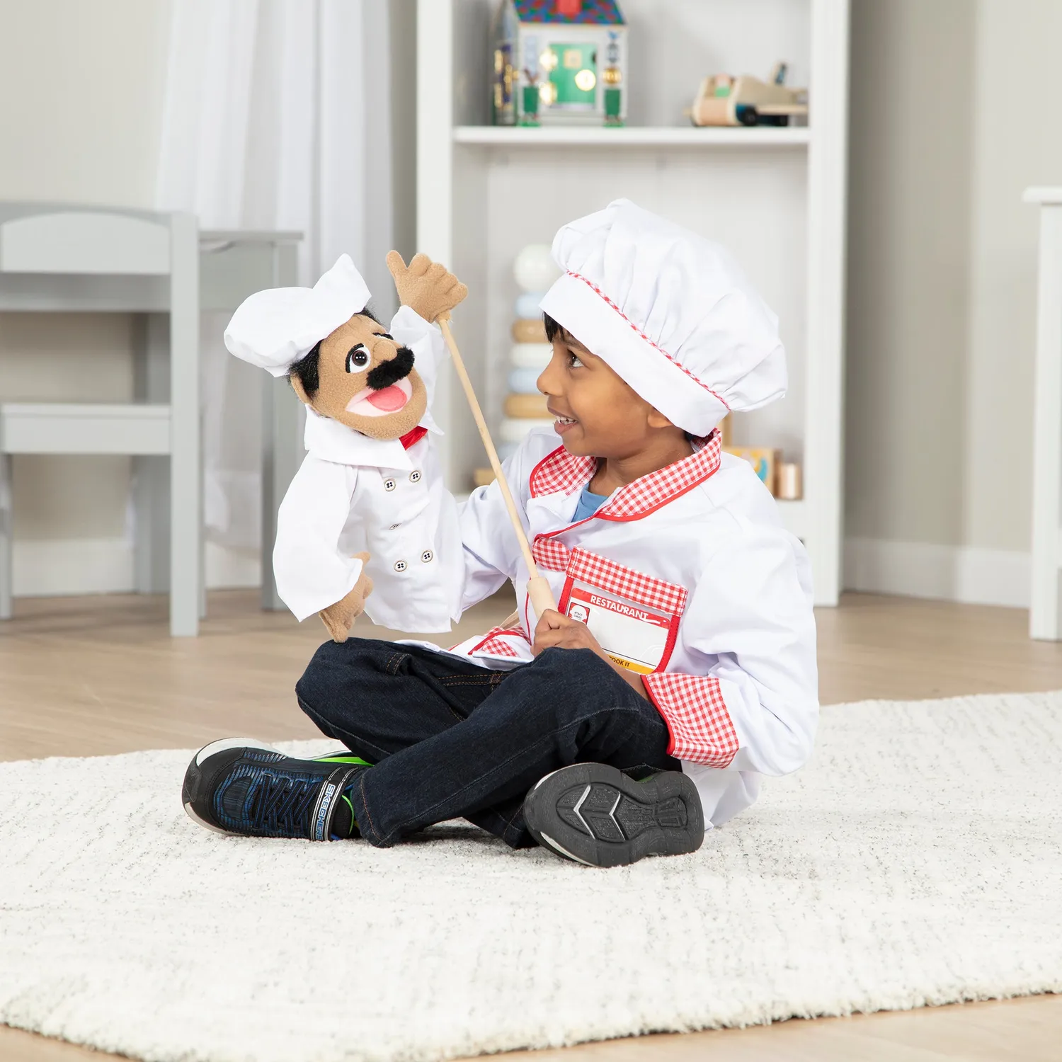 Melissa & Doug Chef Al Dente handpop kok 38 cm poppenspel
