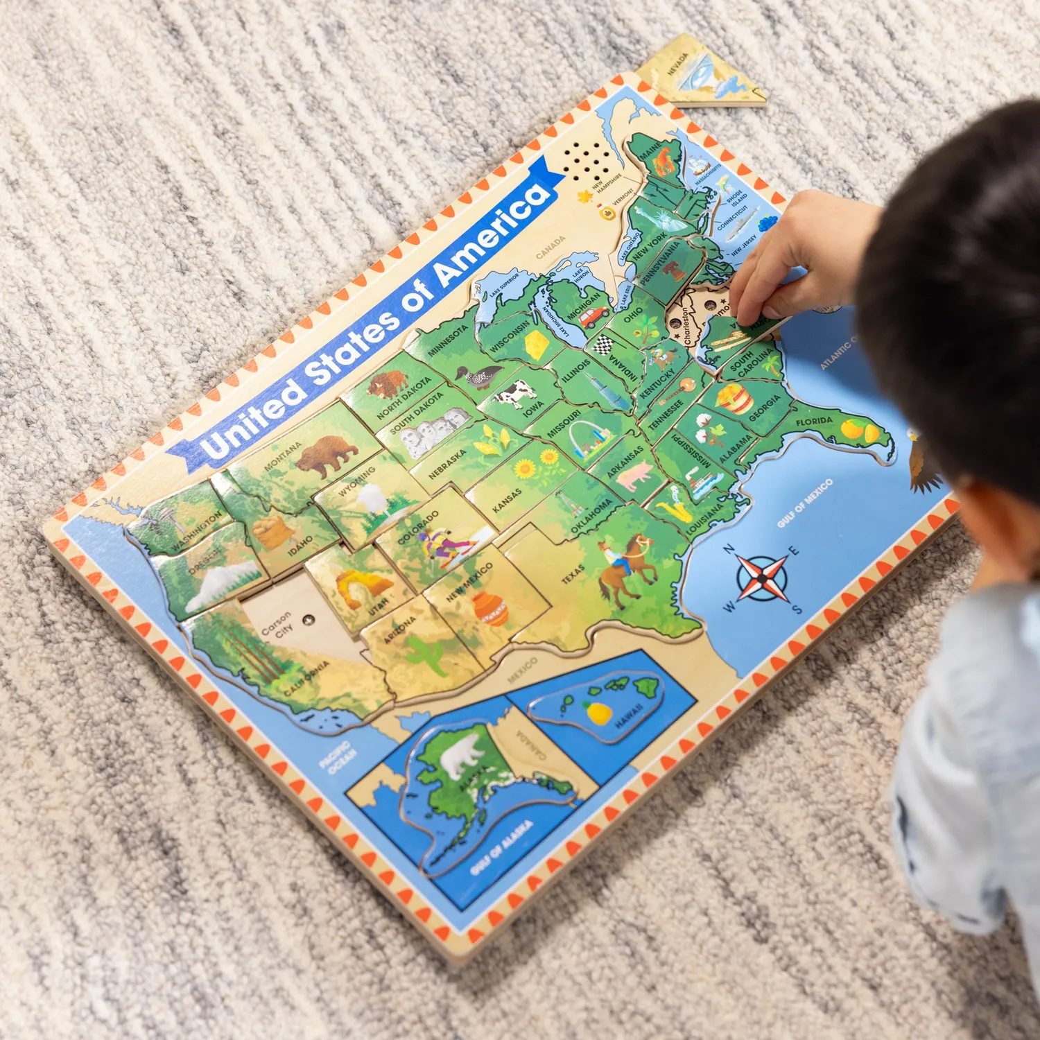 Melissa & Doug USA Geluidspuzzel Hout 40 stukjes