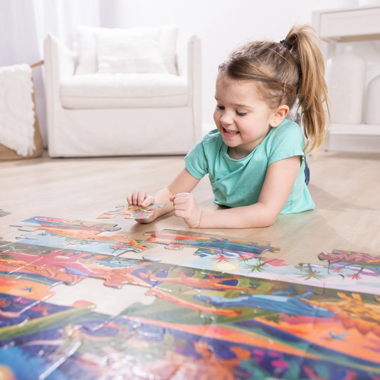 Melissa & Doug Dinosaur vloerpuzzel 48 stukjes 91x61 cm