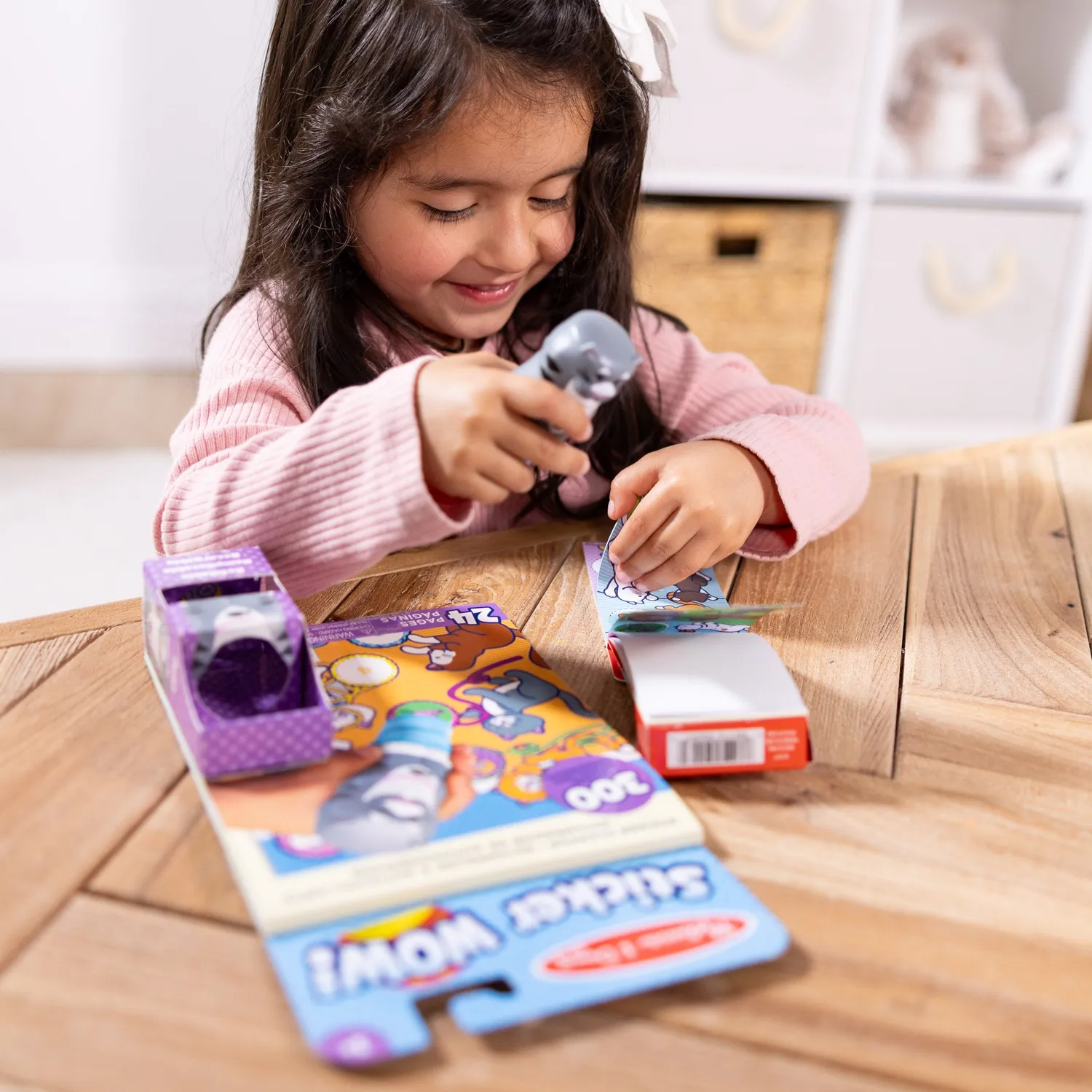 Melissa & Doug Sticker WOW Kat bundel met stamper 500 stuks
