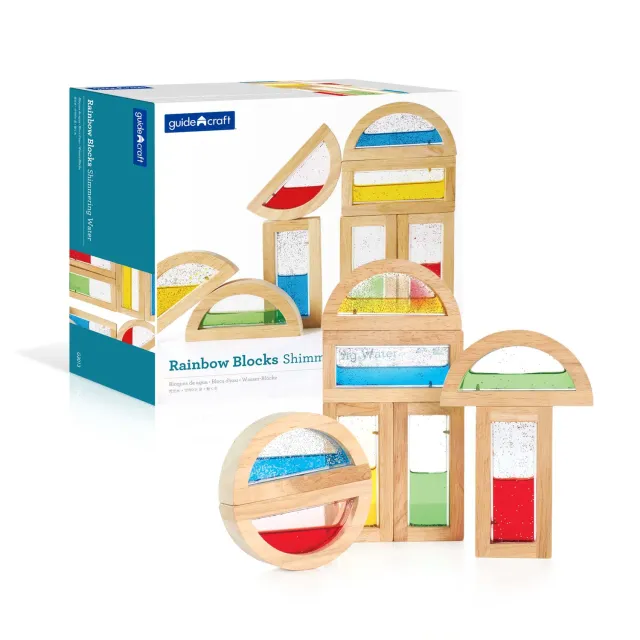 Guidecraft Rainbow Blocks Shimmering Water blokken 8 st