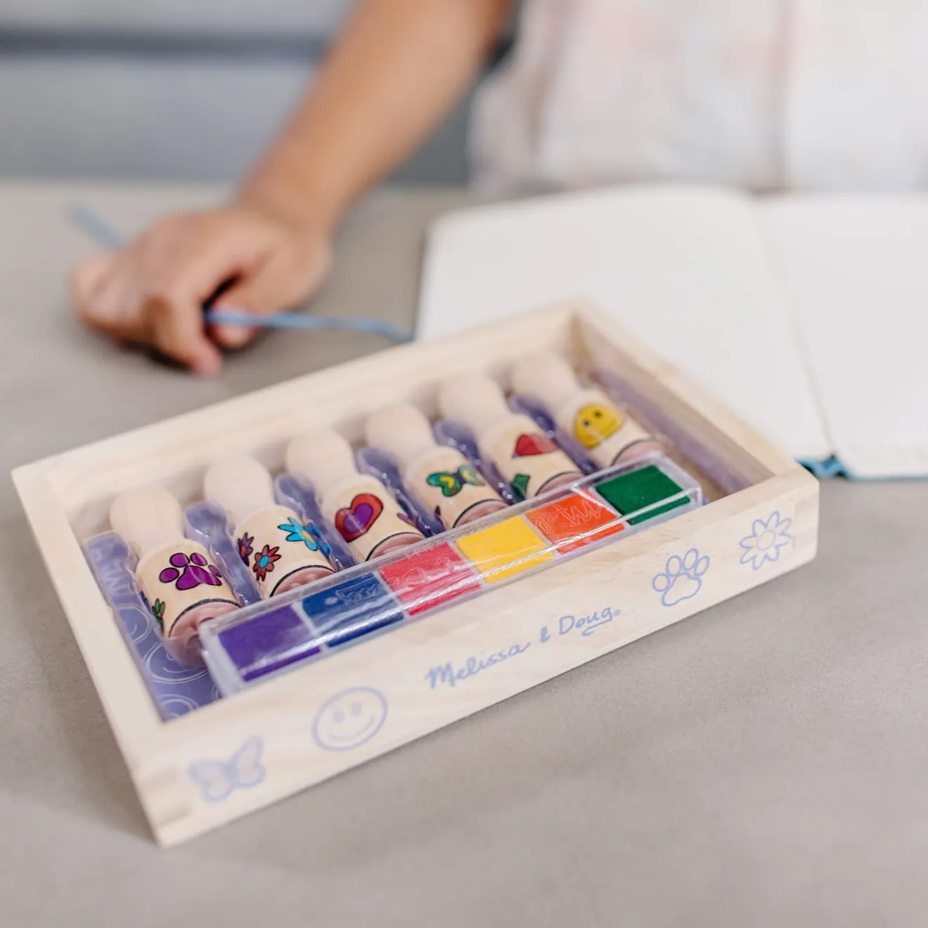 Melissa & Doug Happy Handles stempelset houten 6-delig