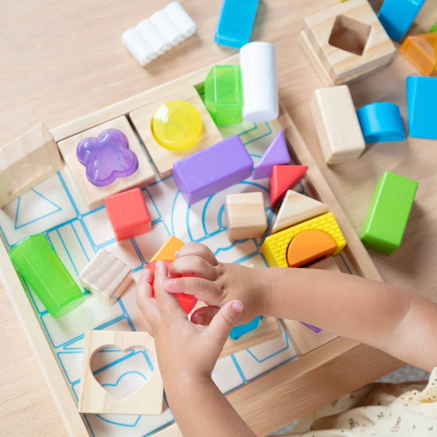 Melissa & Doug Sensory sensorische blokken houten kist 1+ jaar
