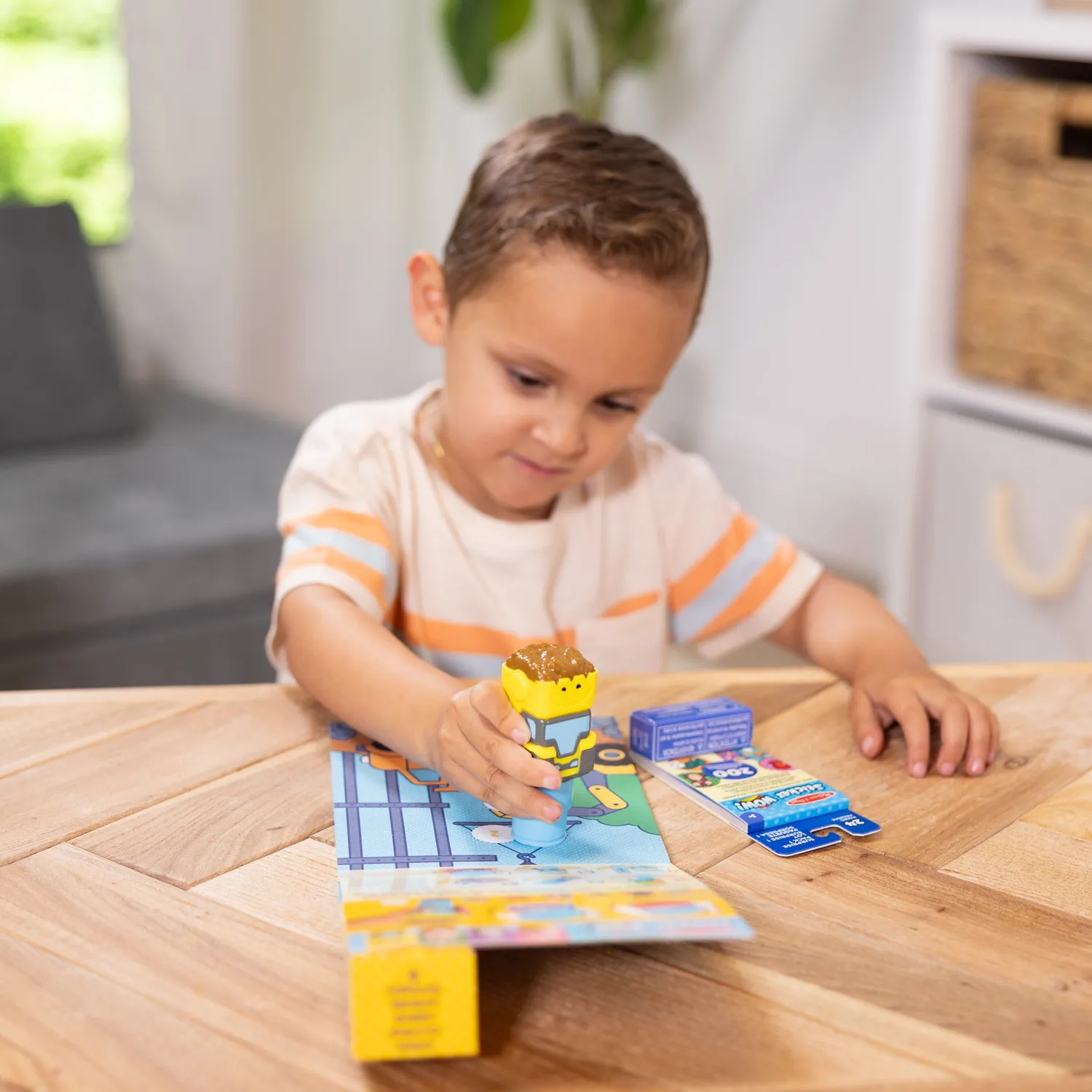 Melissa & Doug Sticker WOW! Bulldozer stickerboek bouwplaats