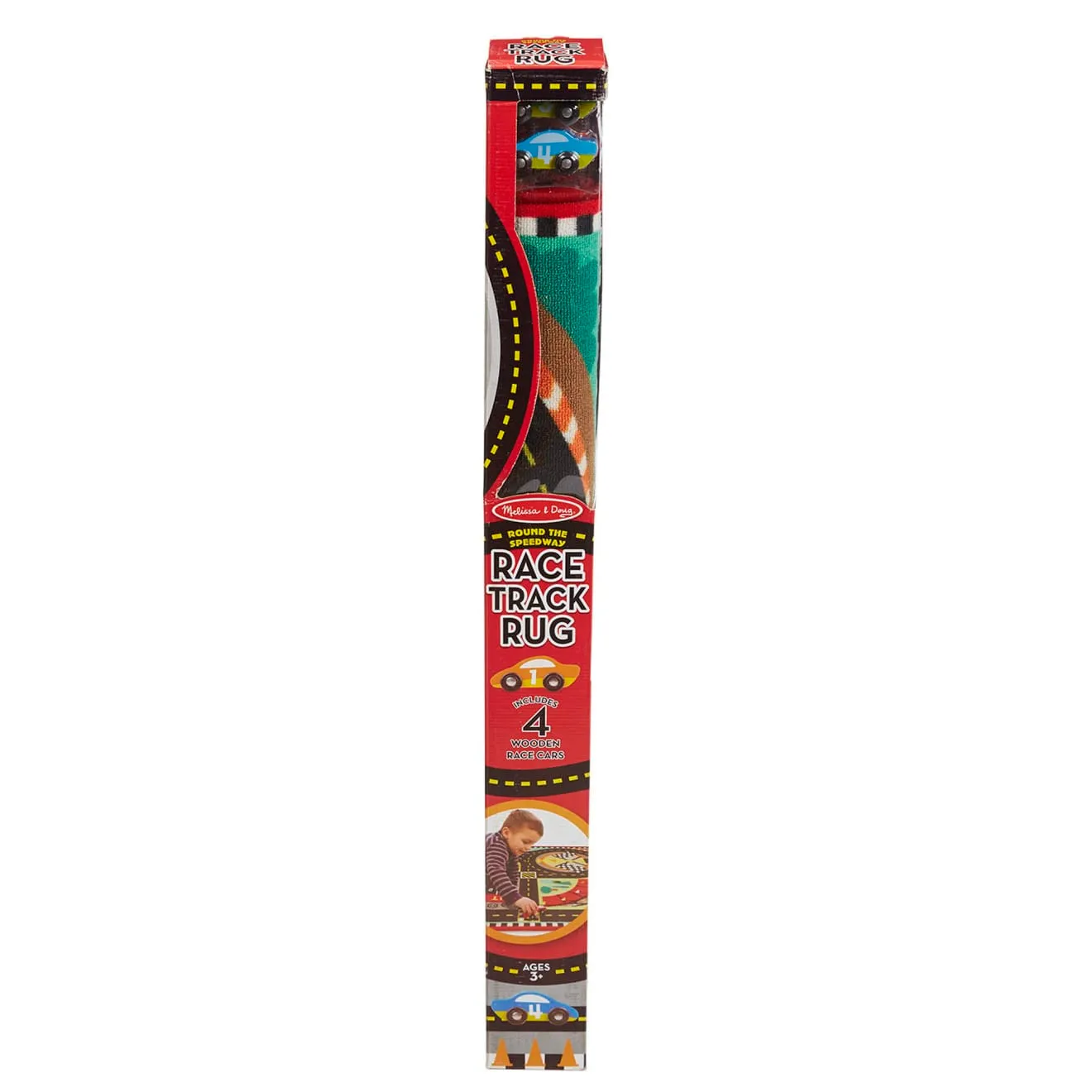 Melissa & Doug Speedway Racebaan speelkleed met 4 auto’s