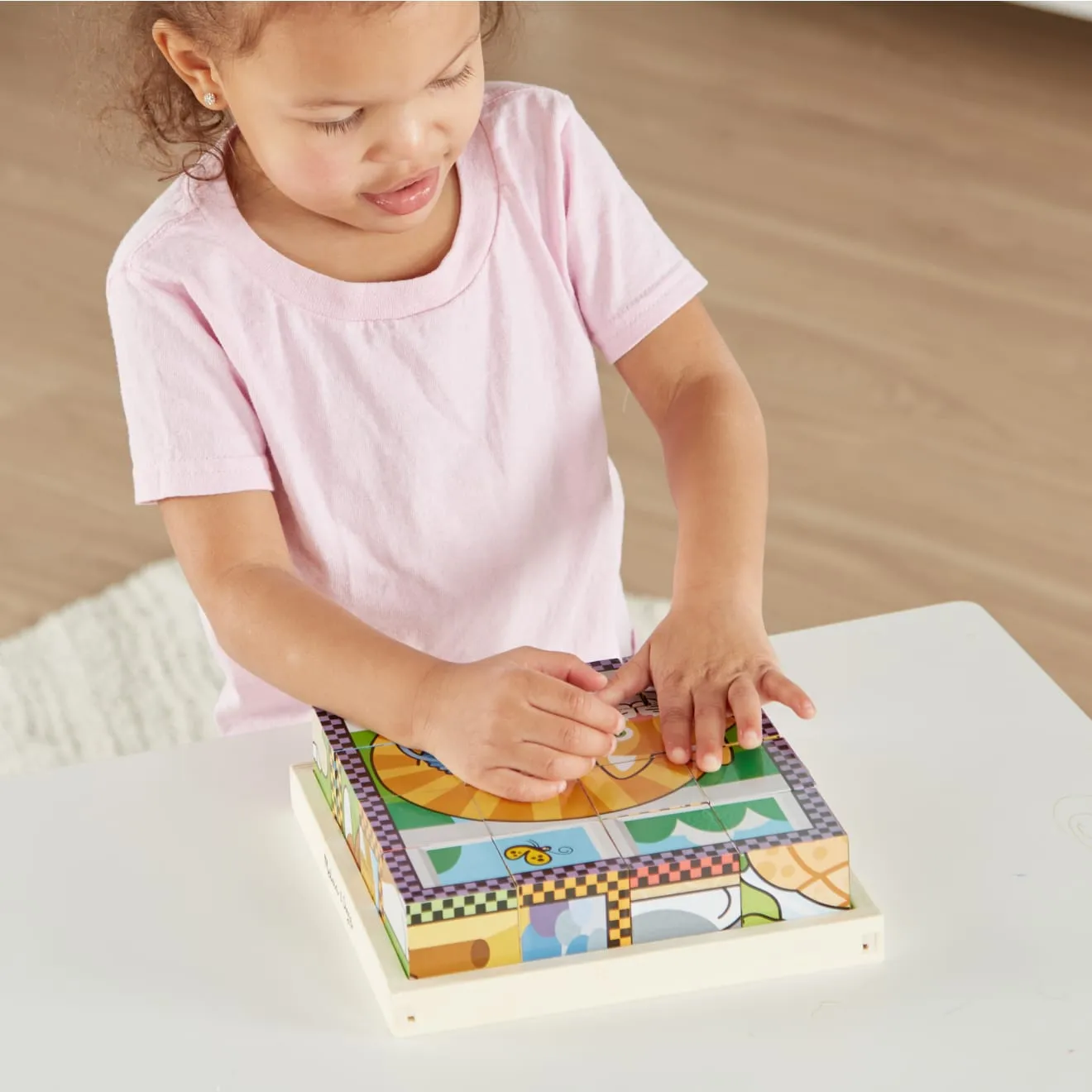 Melissa & Doug Pets Cube houten puzzel 16 blokken 6-in-1