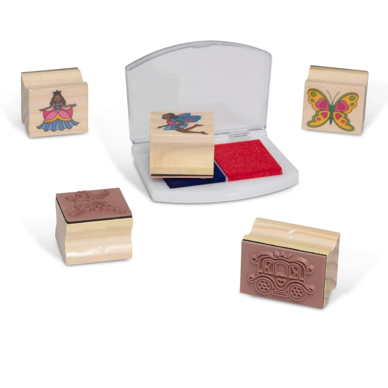 Melissa & Doug Deluxe Fairy Tale stempelset 38-delig sprookjes