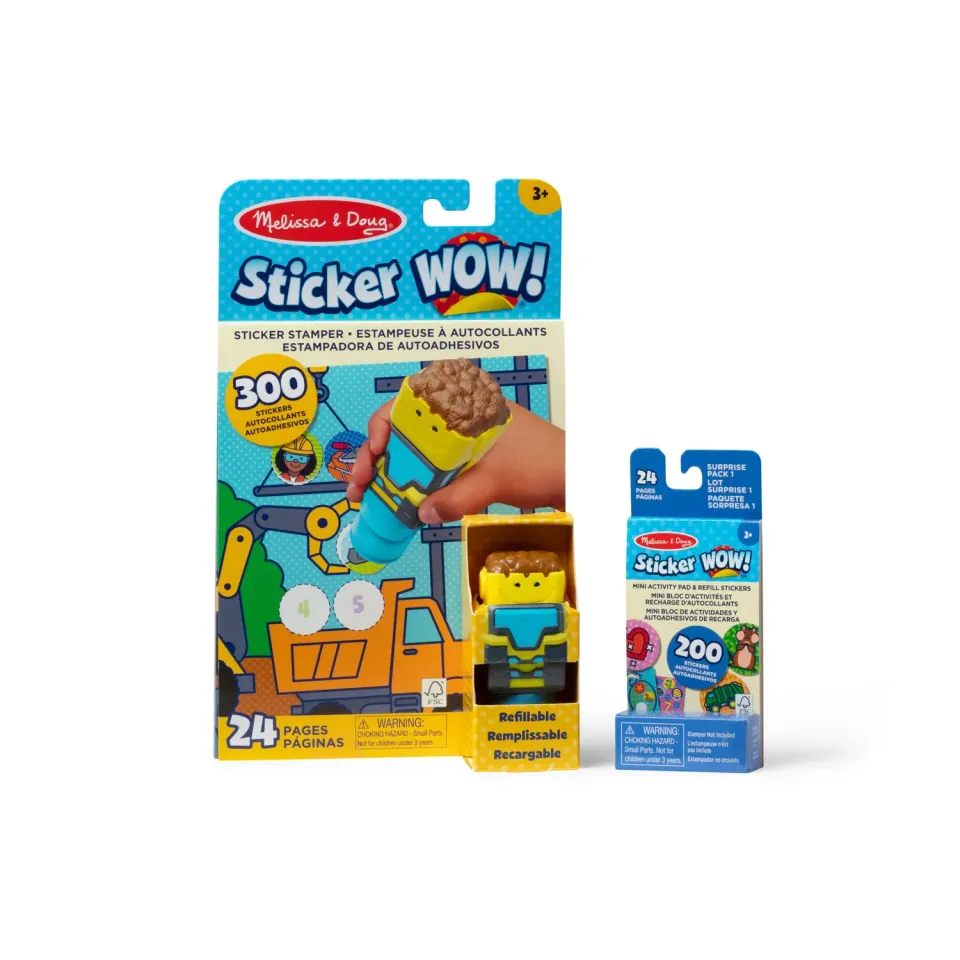 Melissa & Doug Sticker WOW Bulldozer Stickerstempelset