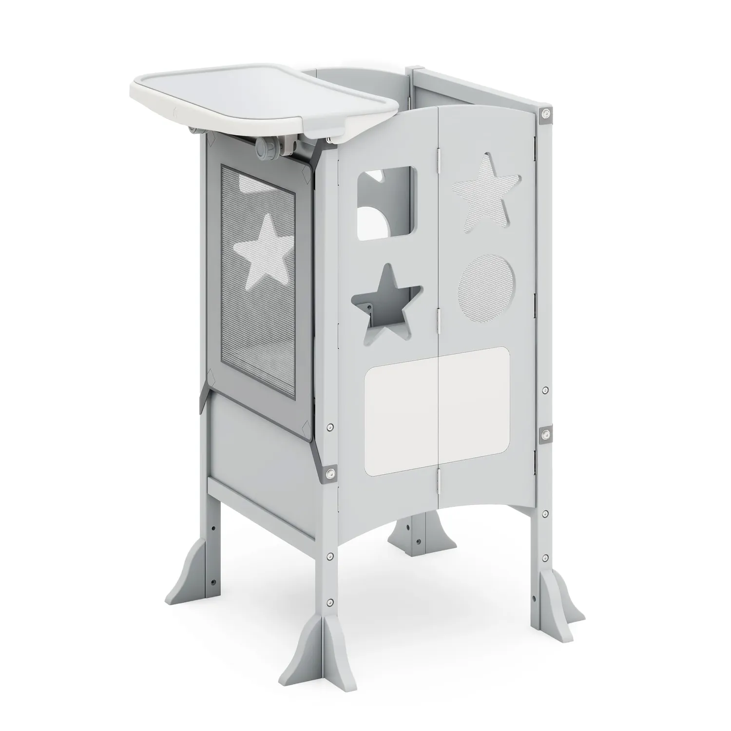 Guidecraft Classic Kitchen Helper leertoren wit met blad peuter