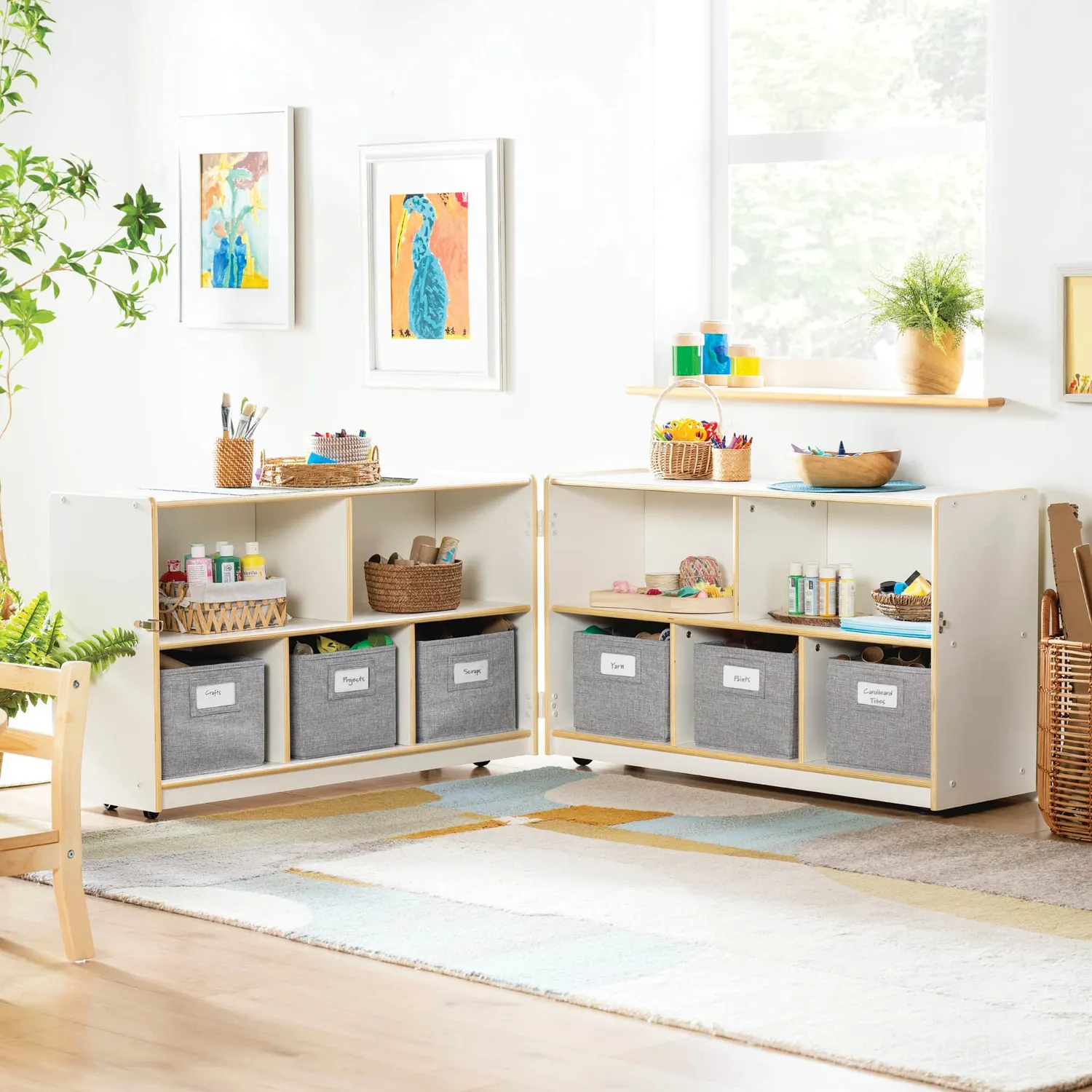 Guidecraft EdQ Fold and Lock opbergkast 24 inch naturel