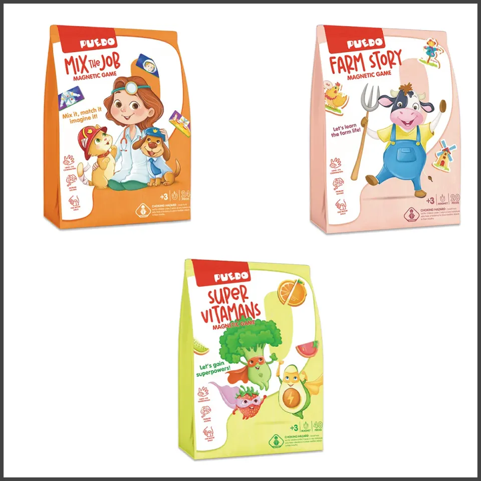 Puedo magnetische spellen set 3 spellen leren