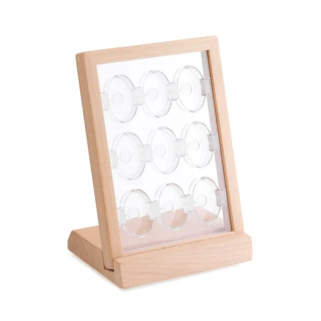 Guidecraft Specimen Stones Tabletop Stand standaard beukenhout 9 stenen