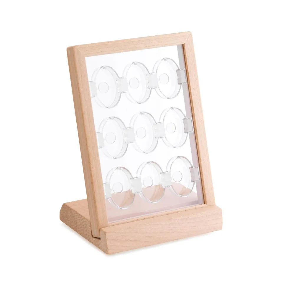 Guidecraft Specimen Stones Tabletop Stand standaard beukenhout 9 stenen