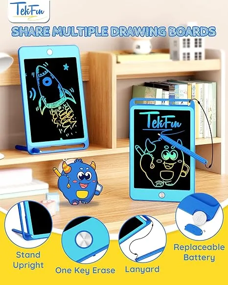 KOKODI Sticker tekentablet 8,5 inch 2 stuks blauw-blauw