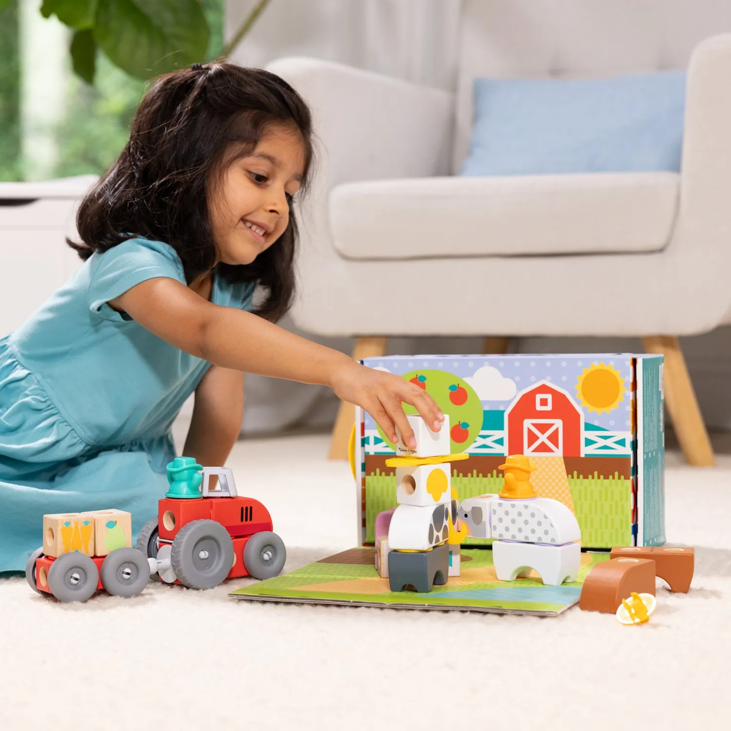 Melissa & Doug Blockables boerderij bouwblokken 2-pack bundel