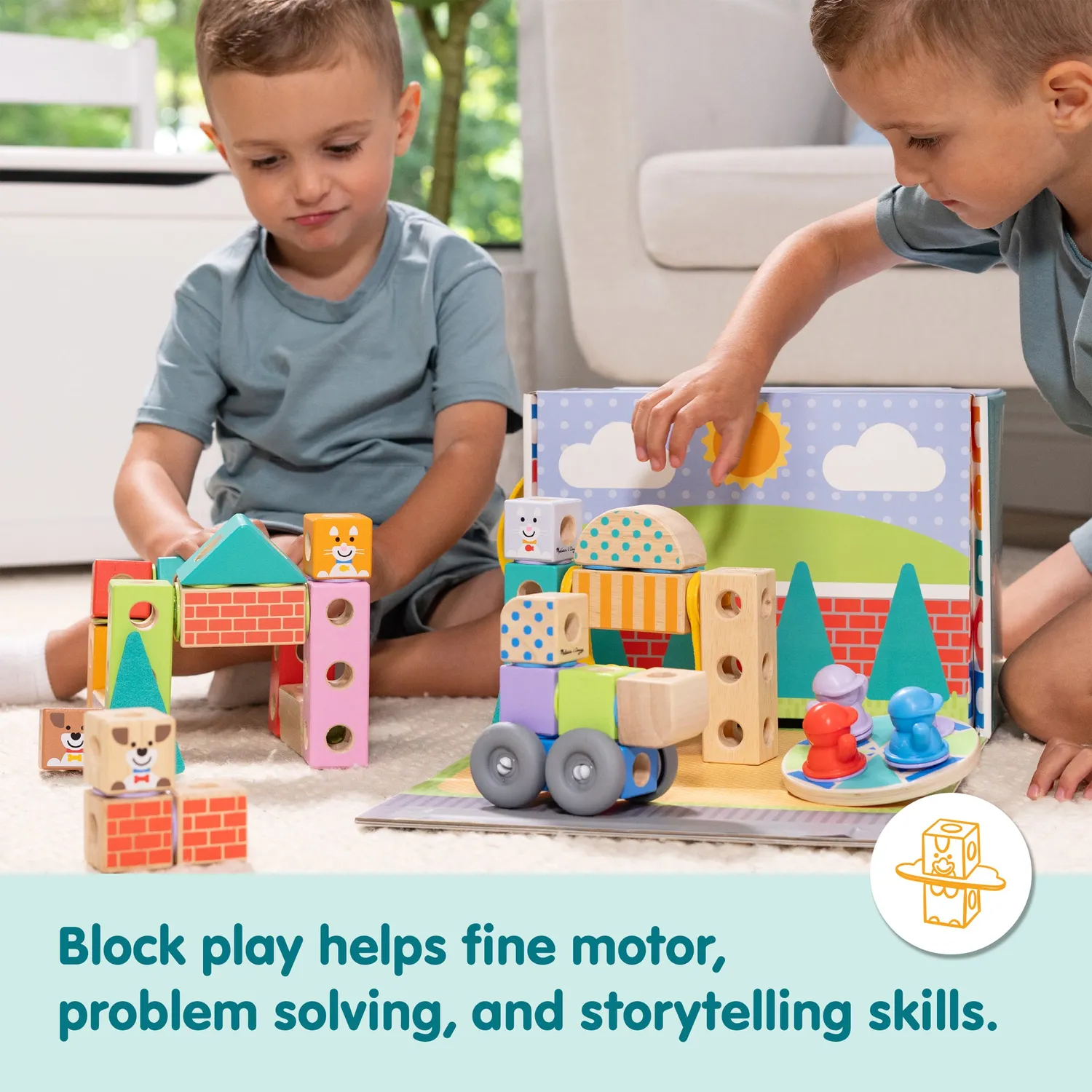 Melissa & Doug Blockables Stad Bouwset Hout 73-delig