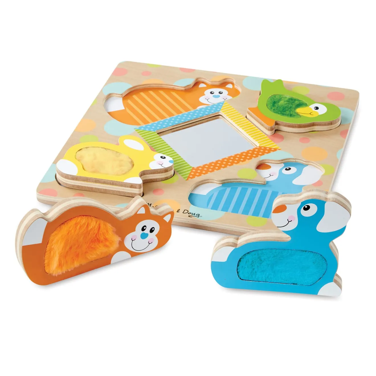 Melissa & Doug First Play Peek-a-Boo Pets puzzel spiegel